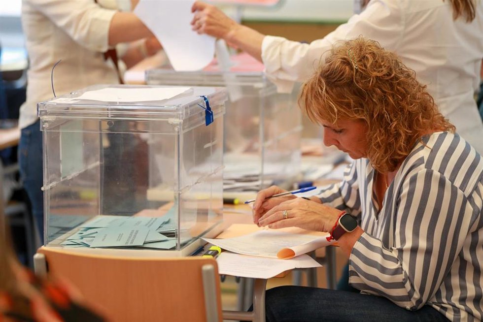 Una mesa electoral, a 28 de mayo de 2023, en Palma, Mallorca, Baleares (España).