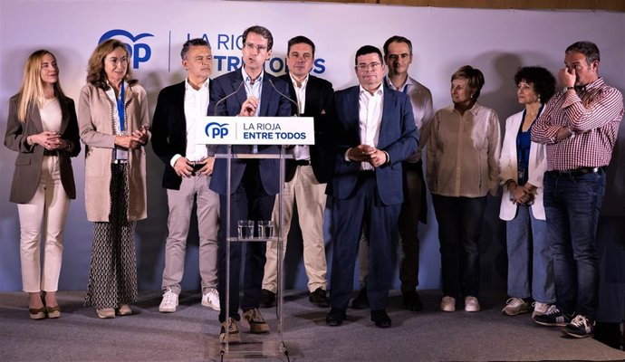 Capellán, en su primera comparecencia ante los medios tras ganar las elecciones en La Rioja este 28M