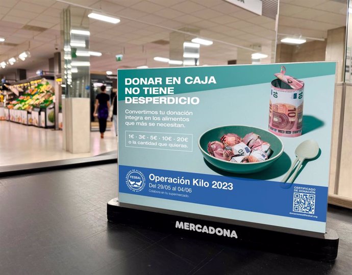 Mercadona.- Mercadona se une a la iniciativa de la Federación Española de Bancos de Alimentos y participa en la operación kilo