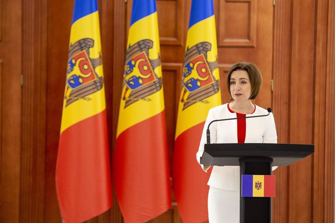 Archivo - La presidenta de Moldavia, Maia Sandu.
