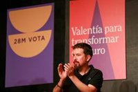 Iglesias pide unidad de Podemos y Sumar para las generales porque la división del 28M lleva a consecuencias "dramáticas"