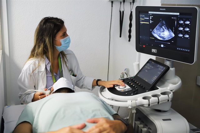 Realización de una ecografía transcraneal