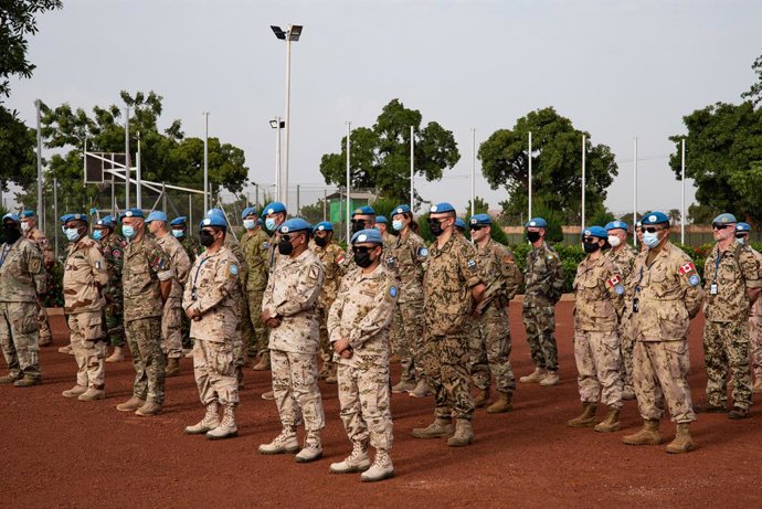 Archivo - October 24, 2021, Bamako, Bamako District, Mali: A commemorative ceremony was held this Sunday, October 24, 2021, at the MINUSMA headquarters in Bamako, Mali, in memory of the peacekeepers who fell for peace in Mali.                           