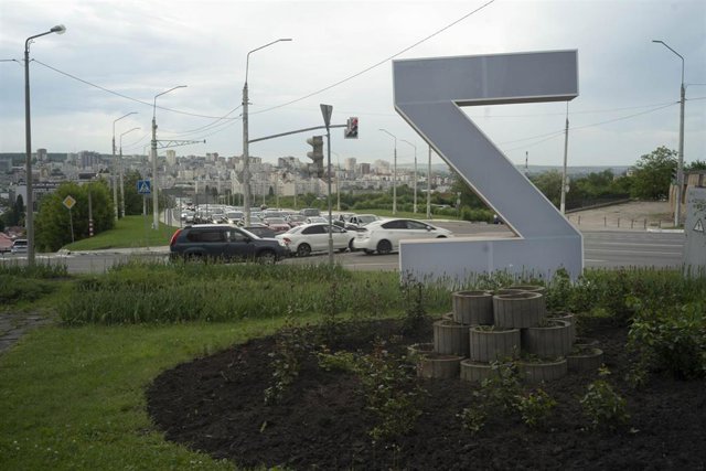 Archivo - Letra Z en Belgorod, Rusia