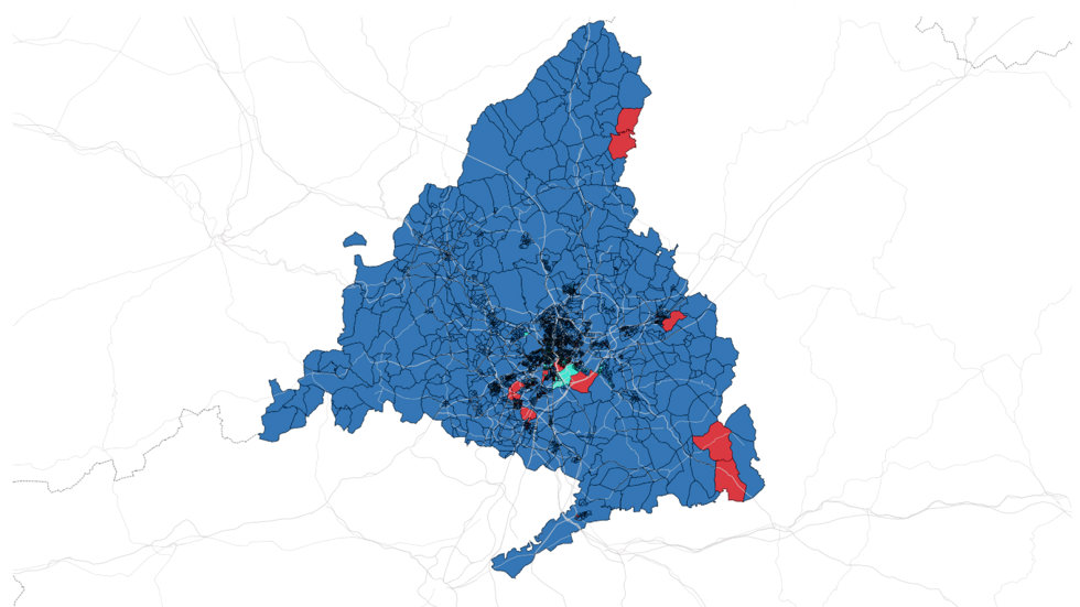 Resultado de las elecciones en Madrid calle a calle