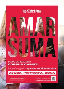 Cartel de la campaña de Cáritas Diocesana de Córdoba por el Corpus Christi.