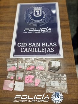 Detenidos dos hombres que llevaban hachís, tutsi y cocaína rosa en Madrid