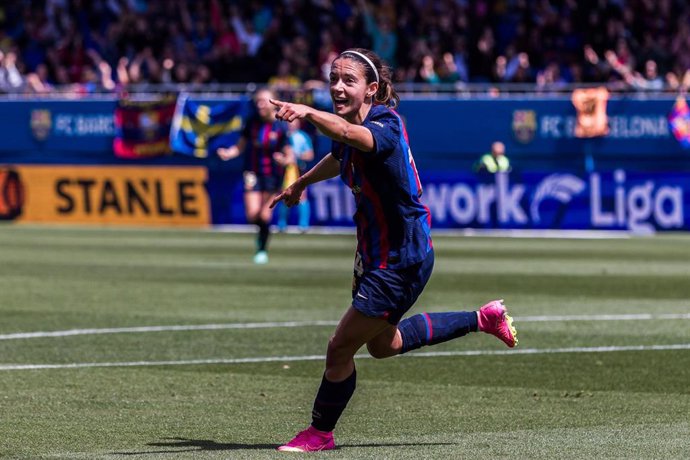 Archivo - Aitana Bonmatí celebra un gol con el FC Barcelona