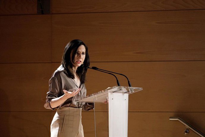 La ministra de Derechos Sociales y Agenda 2030, Ione Belarra, clausura el I Congreso Internacional de Familias Víctimas de las Fronteras, en el Auditorio de la Casa Encendida, a 9 de mayo de 2023, en Madrid (España). 
