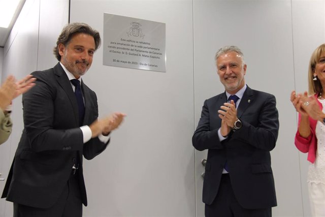 Acto de inauguración del edificio de ampliación del Parlamento de Canarias