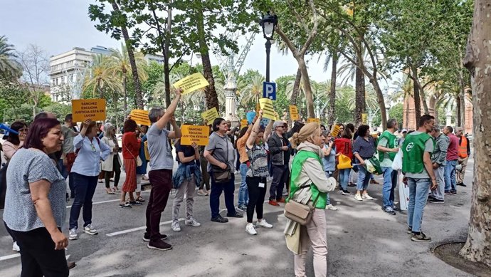 Imatge d'una protesta dels funcionaris de justícia