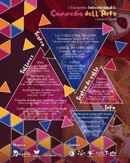 Cartel del 'I Encuentro Internacional de Commedia dell'Arte-Ciudad de Lucena'.