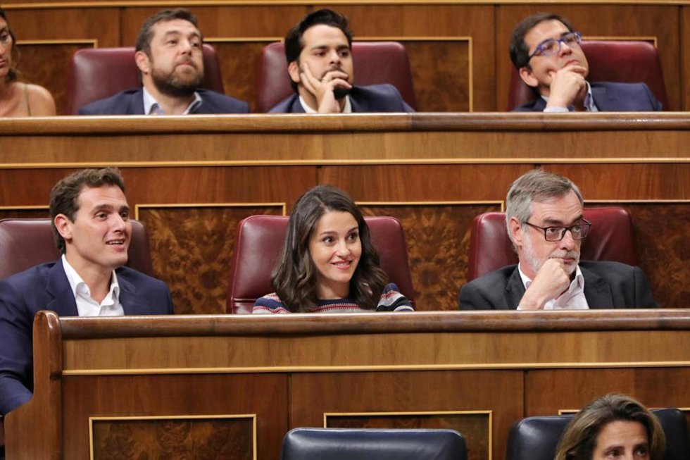 Archivo - Rivera, Arrimadas y Villegas en el Congreso 