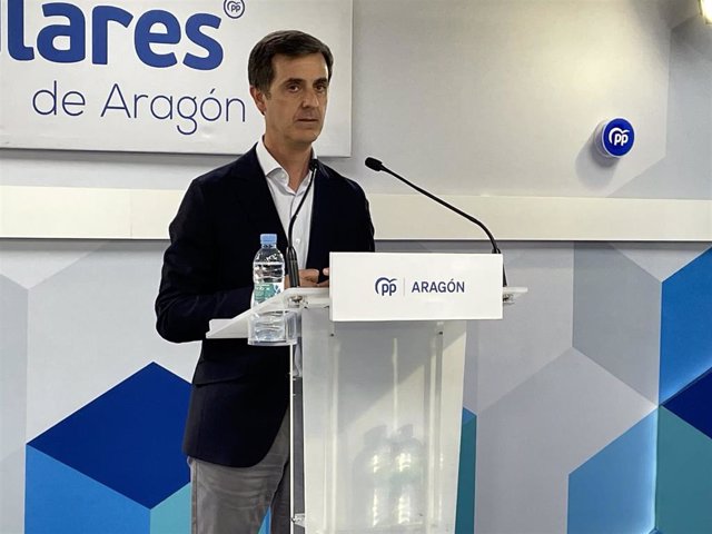 El portavoz de campaña del PP Aragón, Pedro Navarro.