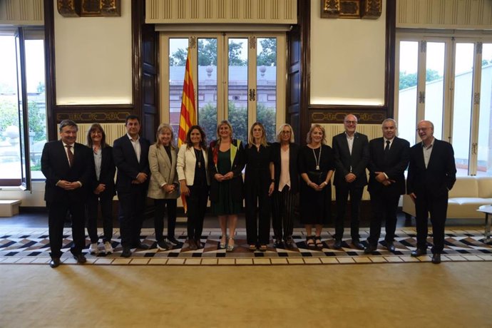 Acto del 40 aniversario de la aprobación de la ley de creación de la Corporació Catalana de Rdio i Televisió (CCRTV) --posterior Corporació Catalana de Mitjans Audiovisuals (CCMA).