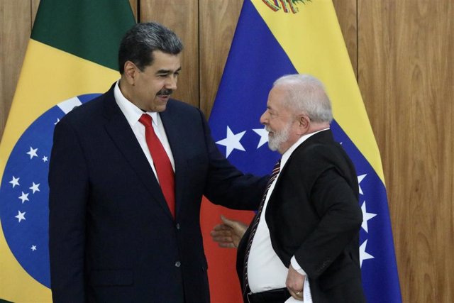 Los presidentes de Venezuela, Nicolás Maduro, y de Brasil, Luiz Inácio Lula da Silva.