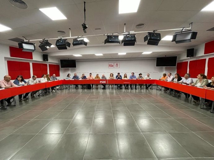 Imagen de la reunión de la Ejecutiva Provincial del PSOE de Huelva.