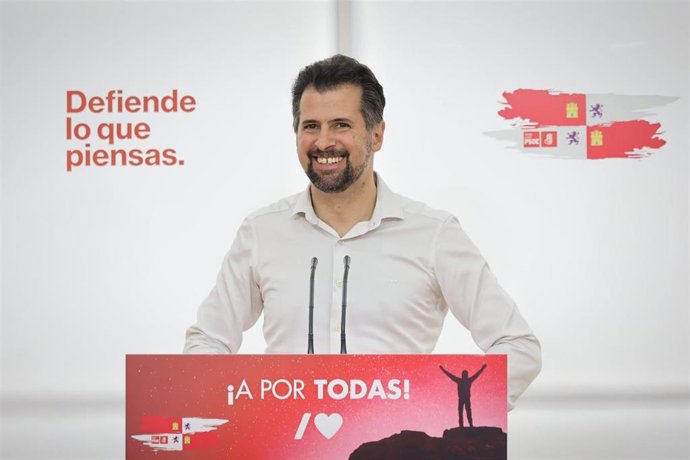 El secretario general del PSOECyL, Luis Tudanca, tras la reunión de la Ejecutiva del PSOECyL