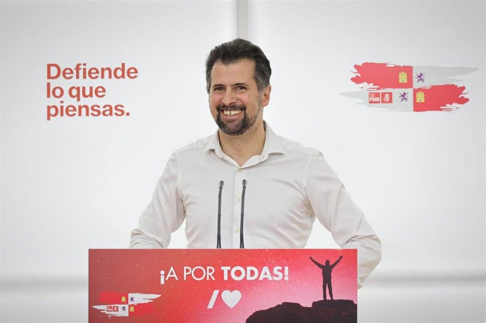 El secretario general del PSOECyL, Luis Tudanca, tras la reunión de la Ejecutiva del PSOECyL