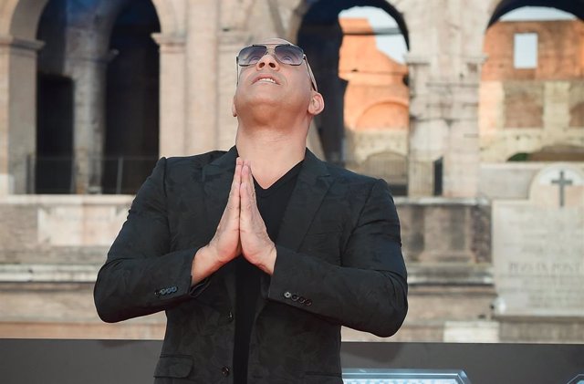 Vin Diesel on the red carpet at the world premiere of the film Fast X at the Colosseum. Rome (Italy)