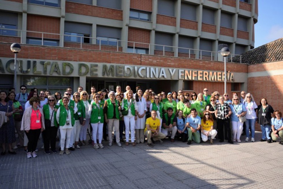 Participantes en la iniciativa 'Nos va la marcha sin tabaco'.