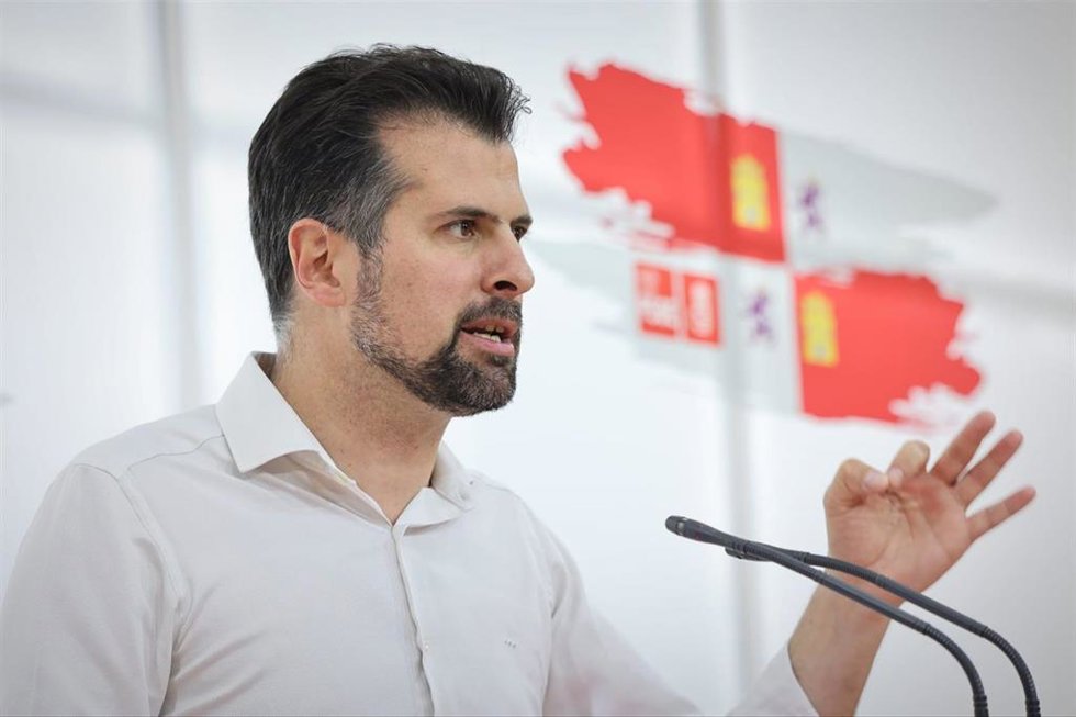 El secretario general del PSOECyL, Luis Tudanca, tras la Ejecutiva del PSOECyL