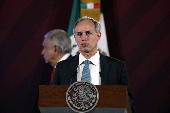 May 8, 2023, Mexico City, Mexico: The Under Secretary of Health, Hugo Lopez Gatell at the press conference at the National Palace in Mexico City. on May 8, 2023 in Mexico City, Mexico