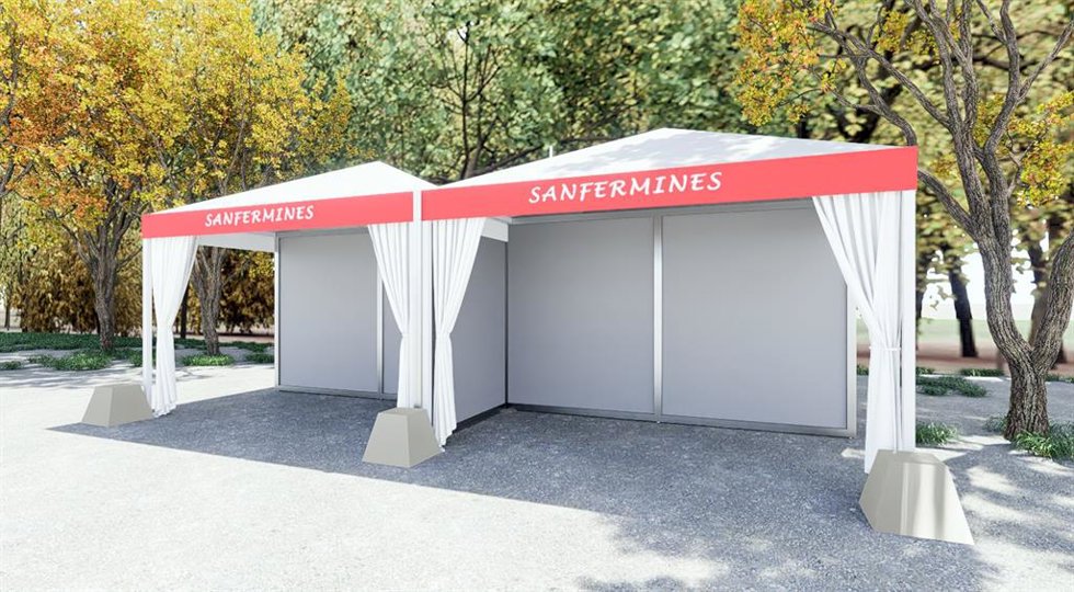 Imagen de las carpas de San Fermín