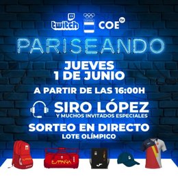 Marcus Cooper, protagonista este viernes del primer programa 'Pariseando' del COE, que arranca este jueves.