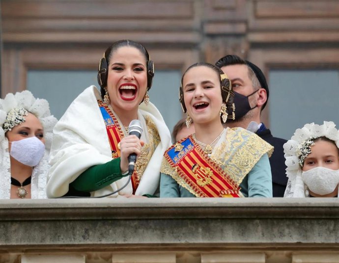 Archivo - Las Falleras Mayores de Valncia 2022, Carmen Martín Carbonell y Nerea López Mestre, en una imagen de archivo