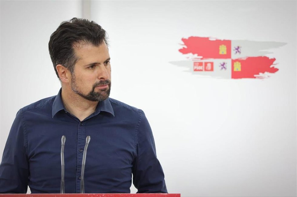 El secretario general del PSOECyL, Luis Tudanca, tras la reunión del Consejo Territorial.
