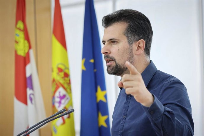 El secretario general del PSOECyL, Luis Tudanca, tras el Consejo Territorial