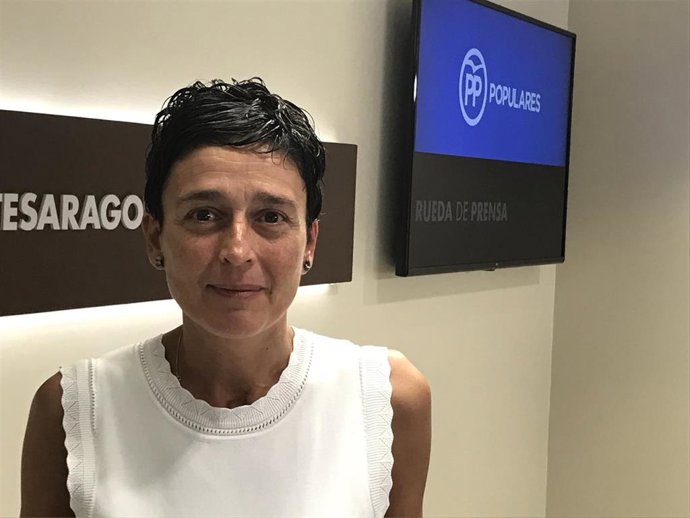 Archivo - La portavoz de Sanidad del PP Aragón, Ana Marín.