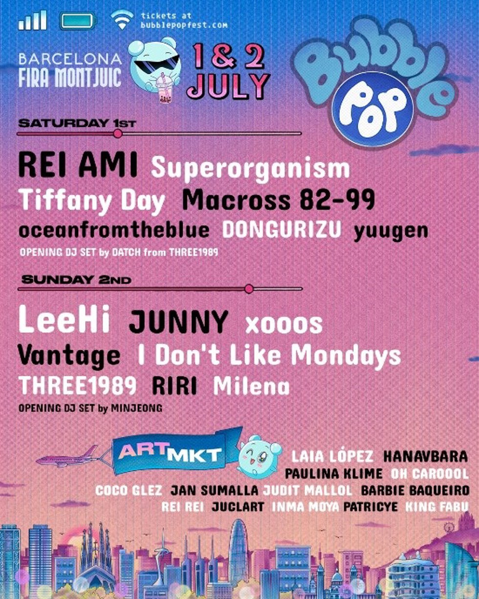 El cartel del festival asiático BubblePop Barcelona