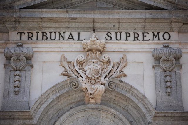 Fachada del Tribunal Supremo, a 31 de mayo de 2023, en Madrid (España). La Unión de Pequeños Agricultores y Ganaderos (UPA) declara hoy en el Tribunal Supremo en el caso iniciado por la Federación Nacional de Industrias Lácteas (Fenil), que interpuso en n