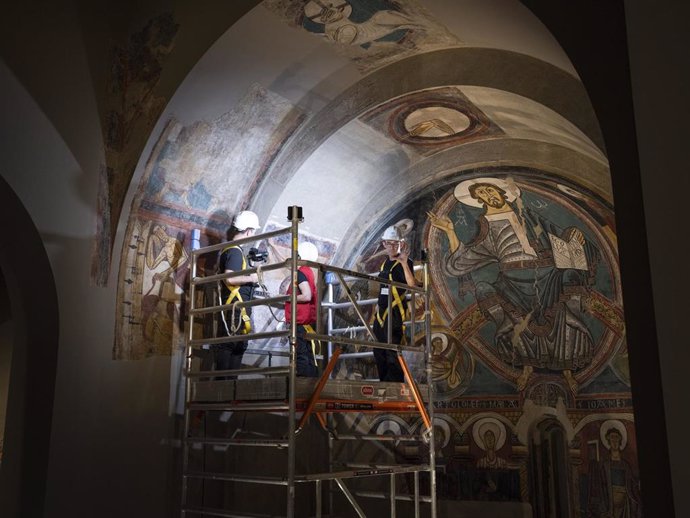 El MNAC empieza a incorporar fragmentos de pintura mural a sus conjuntos románicos