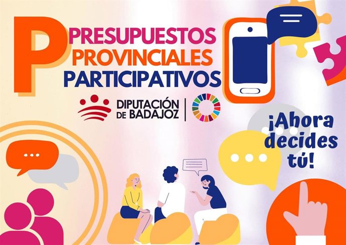 Cartel de los presupuestos participativos de la Diputación de Badajoz