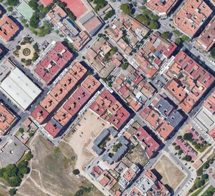 Vista aérea del barrio de Santa Rita en Paterna