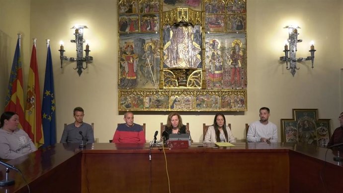 Pleno extraordinario del Ayuntamiento de Vilafranca, celebrado este jueves, en el que se ha aprobado una declaración institucional sobre la situación de la empresa Marie Claire