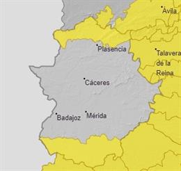 Aviso amarillo por lluvias y tormentas.