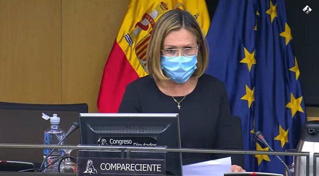 Archivo - La presidenta de la Plataforma de Organizaciones de Pacientes (POP), Carina Escobar, durante su intervención este lunes en la Comisión de Sanidad y Consumo en el Congreso de los Diputados. En Madrid, a 15 de febrero de 2022.