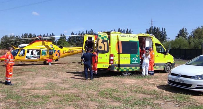 Sanitarios en el dispositivo especial por la romería del Rocío (Huelva).