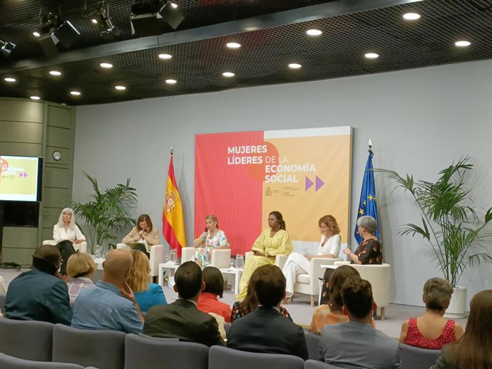 Yolanda Díaz en el acto 'Mujeres líderes de la Economía Social'.