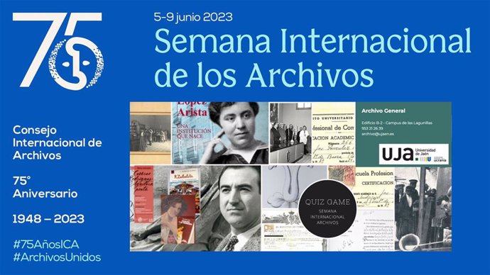 Cartel sobre la Semana Internacional de los Archivos.