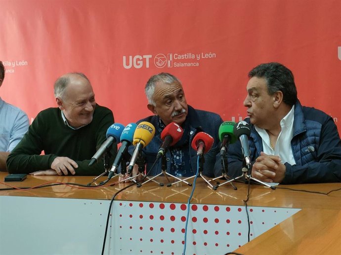 El secretario general de UGT, Pepe Álvarez, este viernes en Salamanca.