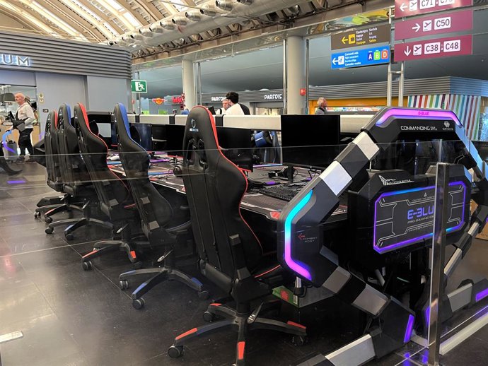 Zona 'gaming' en el Aeropuerto de Palma.