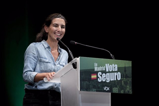 La candidata de VOX a la Presidencia de la Comunidad de Madrid, Rocío Monasterio,