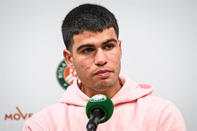Carlos Alcaraz, en una conferencia de prensa durante el torneo de Roland Garros.