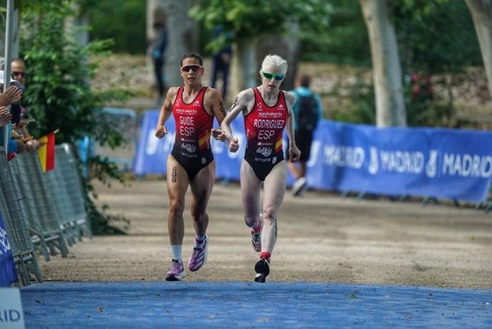 Susana Rodríguez, durante el Campeonato de Europa de triatlón.