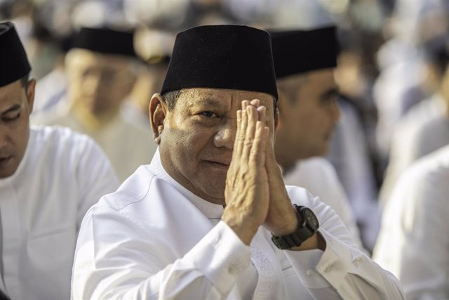 Archivo - El ministro de Defensa indonesio, Prabowo Subianto 